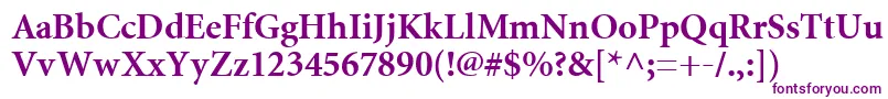 MiniatureBold Font – Purple Fonts on White Background