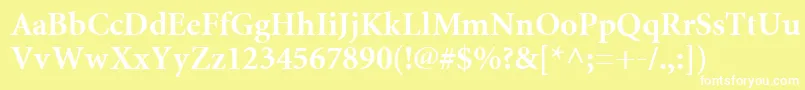 MiniatureBold Font – White Fonts on Yellow Background