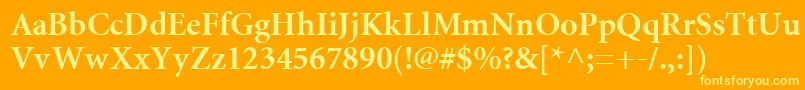 MiniatureBold Font – Yellow Fonts on Orange Background