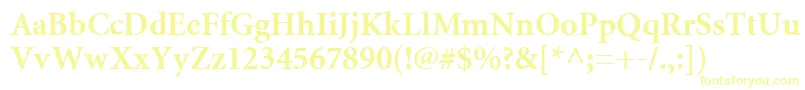 MiniatureBold Font – Yellow Fonts on White Background