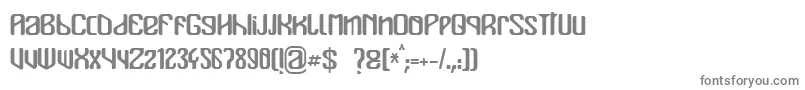Mualk-fontti – harmaat kirjasimet valkoisella taustalla
