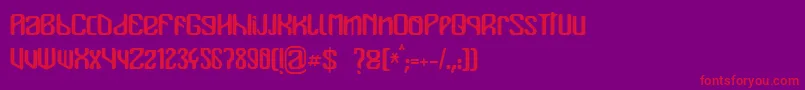 Mualk Font – Red Fonts on Purple Background