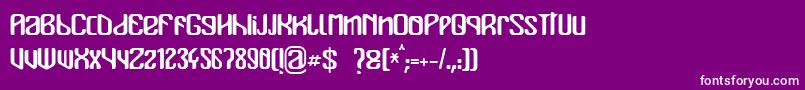 Mualk Font – White Fonts on Purple Background