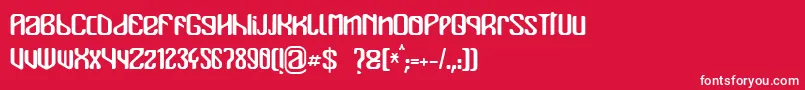 Mualk Font – White Fonts on Red Background