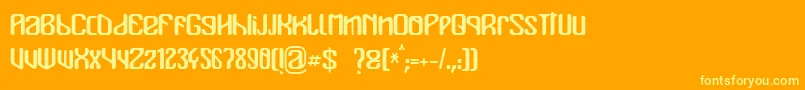 フォントMualk – オレンジの背景に黄色の文字