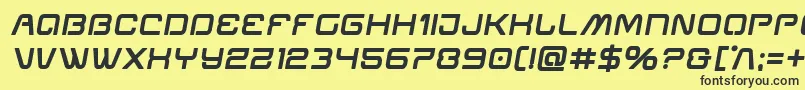 Miraclemercuryboldsemital Font – Black Fonts on Yellow Background