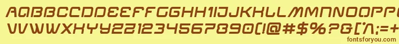 Miraclemercuryboldsemital Font – Brown Fonts on Yellow Background