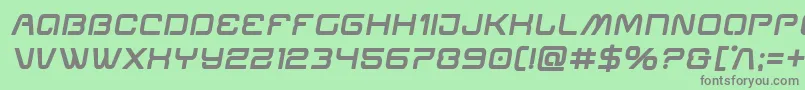 Miraclemercuryboldsemital Font – Gray Fonts on Green Background