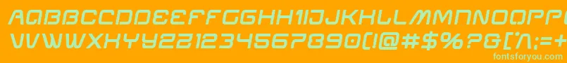 Miraclemercuryboldsemital Font – Green Fonts on Orange Background