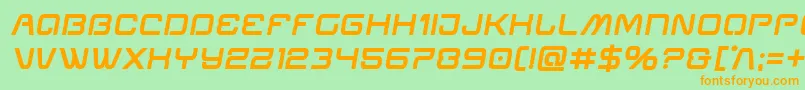 Miraclemercuryboldsemital Font – Orange Fonts on Green Background