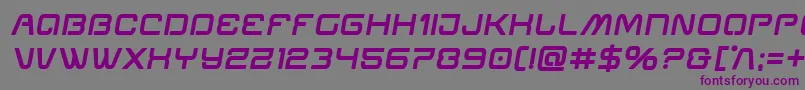 Miraclemercuryboldsemital Font – Purple Fonts on Gray Background