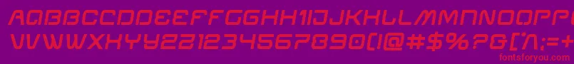 Miraclemercuryboldsemital Font – Red Fonts on Purple Background