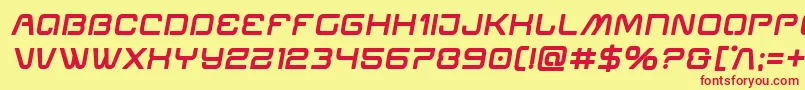 Miraclemercuryboldsemital Font – Red Fonts on Yellow Background