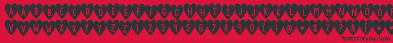 Kgiandloveandyou Font – Black Fonts on Red Background