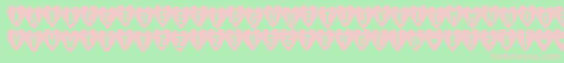 Kgiandloveandyou Font – Pink Fonts on Green Background