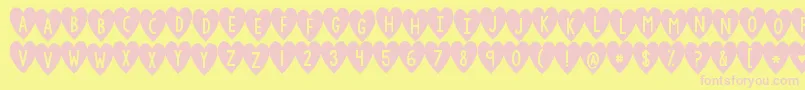 Kgiandloveandyou Font – Pink Fonts on Yellow Background