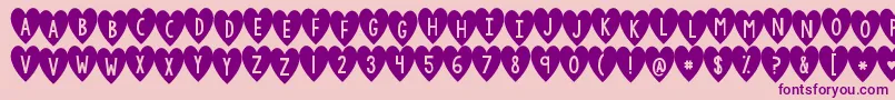 Kgiandloveandyou Font – Purple Fonts on Pink Background