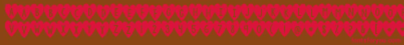 Kgiandloveandyou Font – Red Fonts on Brown Background