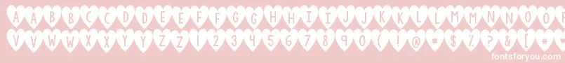 Kgiandloveandyou Font – White Fonts on Pink Background