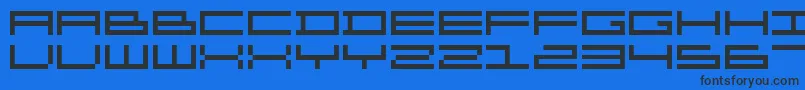 Organ ffy Font – Black Fonts on Blue Background