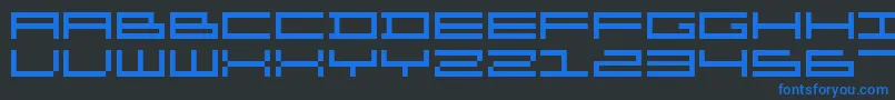 Organ ffy Font – Blue Fonts on Black Background