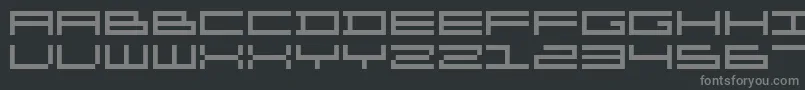 フォントOrgan ffy – 黒い背景に灰色の文字