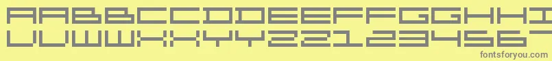 Organ ffy Font – Gray Fonts on Yellow Background