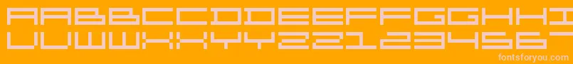 Organ ffy Font – Pink Fonts on Orange Background