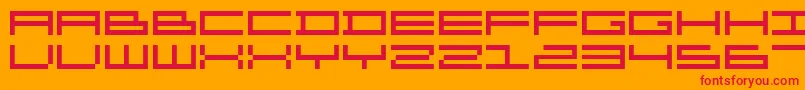 Organ ffy-Schriftart – Rote Schriften auf orangefarbenem Hintergrund