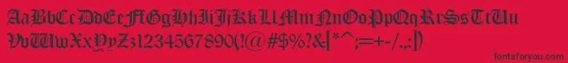 Olondon Font – Black Fonts on Red Background