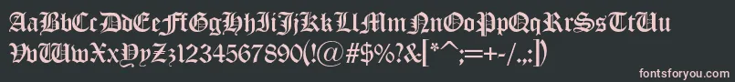 Olondon Font – Pink Fonts on Black Background