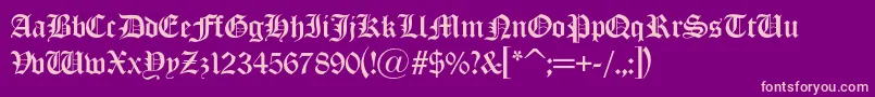 Olondon Font – Pink Fonts on Purple Background