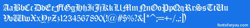 Olondon Font – White Fonts on Blue Background