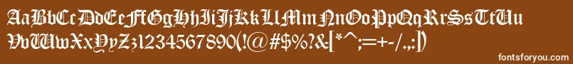 Olondon Font – White Fonts on Brown Background