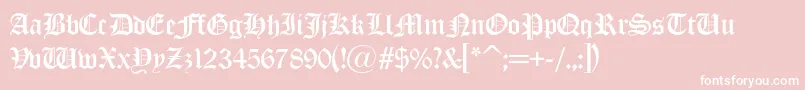 Olondon Font – White Fonts on Pink Background