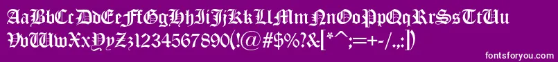 Olondon Font – White Fonts on Purple Background