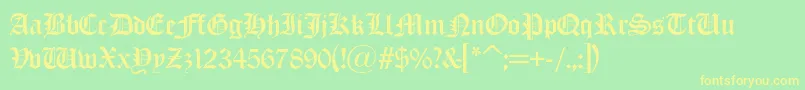 Olondon Font – Yellow Fonts on Green Background