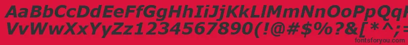 MsReferenceSansSerifРџРѕР»СѓР¶РёСЂРЅС‹Р№РљСѓСЂСЃРёРІ Font – Black Fonts on Red Background