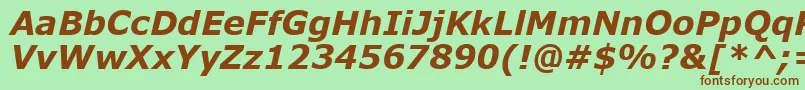 MsReferenceSansSerifРџРѕР»СѓР¶РёСЂРЅС‹Р№РљСѓСЂСЃРёРІ Font – Brown Fonts on Green Background