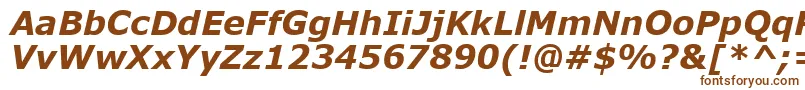 MsReferenceSansSerifРџРѕР»СѓР¶РёСЂРЅС‹Р№РљСѓСЂСЃРёРІ Font – Brown Fonts on White Background