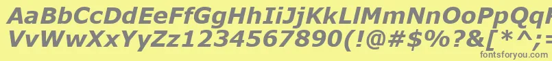 フォントMsReferenceSansSerifРџРѕР»СѓР¶РёСЂРЅС‹Р№РљСѓСЂСЃРёРІ – 黄色の背景に灰色の文字