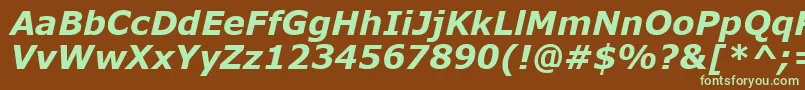 MsReferenceSansSerifРџРѕР»СѓР¶РёСЂРЅС‹Р№РљСѓСЂСЃРёРІ Font – Green Fonts on Brown Background