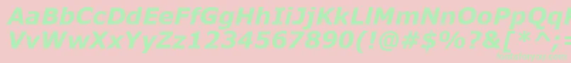 MsReferenceSansSerifРџРѕР»СѓР¶РёСЂРЅС‹Р№РљСѓСЂСЃРёРІ Font – Green Fonts on Pink Background