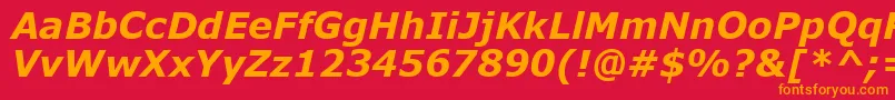 MsReferenceSansSerifРџРѕР»СѓР¶РёСЂРЅС‹Р№РљСѓСЂСЃРёРІ Font – Orange Fonts on Red Background