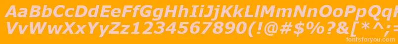 MsReferenceSansSerifРџРѕР»СѓР¶РёСЂРЅС‹Р№РљСѓСЂСЃРёРІ Font – Pink Fonts on Orange Background