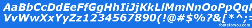 MsReferenceSansSerifРџРѕР»СѓР¶РёСЂРЅС‹Р№РљСѓСЂСЃРёРІ-Schriftart – Weiße Schriften auf blauem Hintergrund