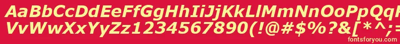 MsReferenceSansSerifРџРѕР»СѓР¶РёСЂРЅС‹Р№РљСѓСЂСЃРёРІ Font – Yellow Fonts on Red Background