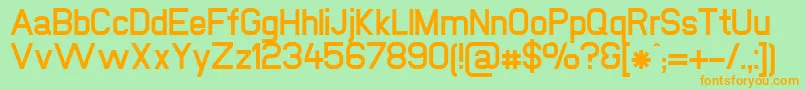 NewmediaFett Font – Orange Fonts on Green Background