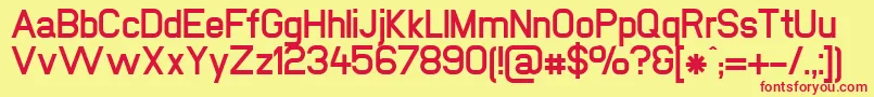 NewmediaFett Font – Red Fonts on Yellow Background
