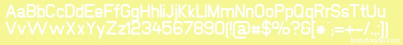 NewmediaFett Font – White Fonts on Yellow Background